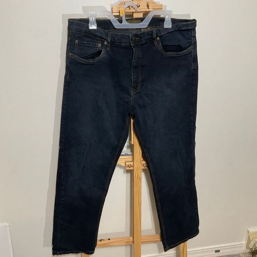 Men’s Urban Star 38X 32 classic straight leg fit jeans dark blue